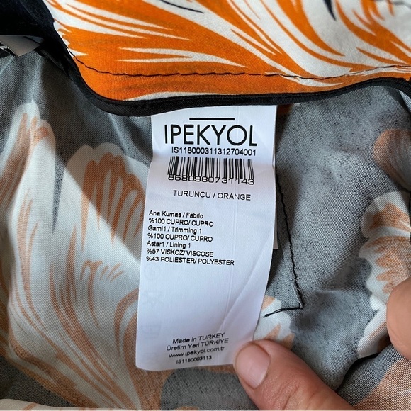 İPEKYOL High Waist floral Woman Trousers size US 10 - Picture 6 of 10